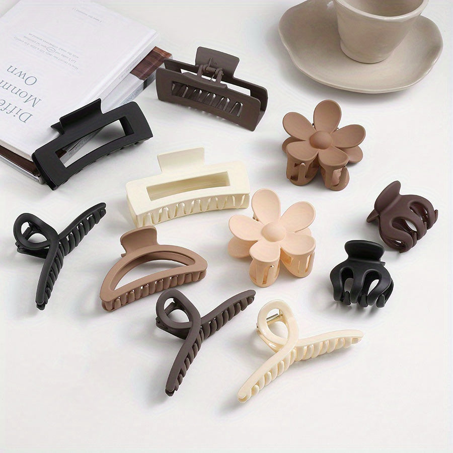 Soft Caramel Hair Clips Set – Stylish and Practical Clips for Every Day