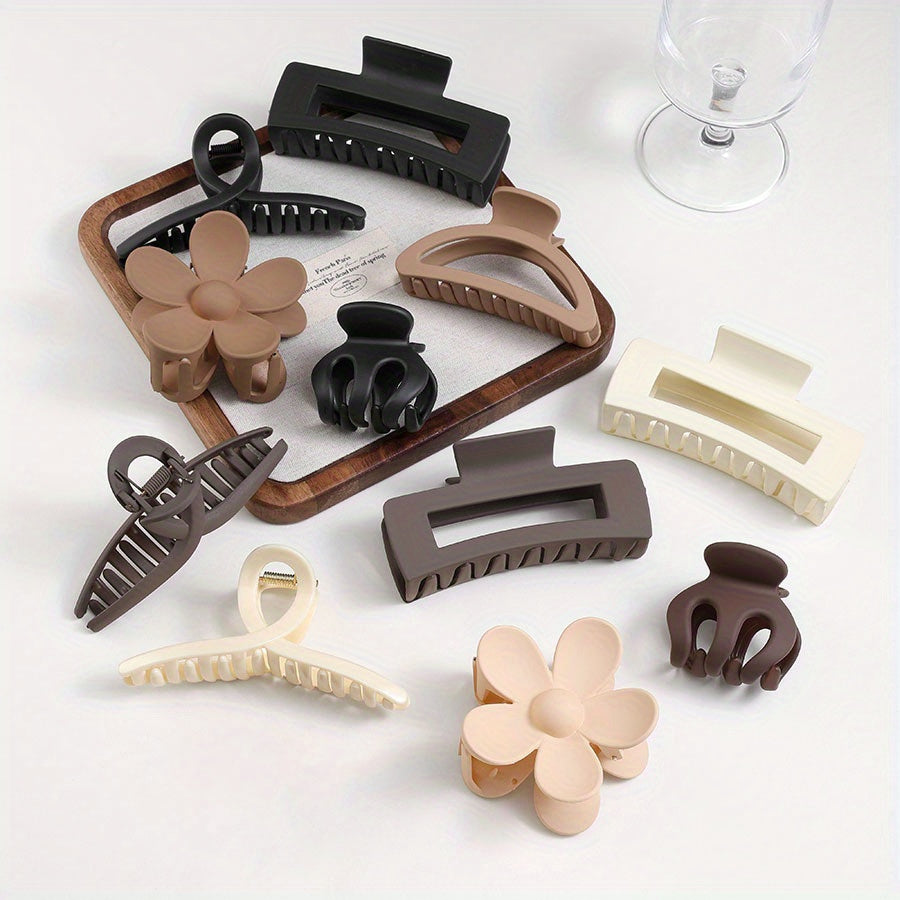 Soft Caramel Hair Clips Set – Stylish and Practical Clips for Every Day