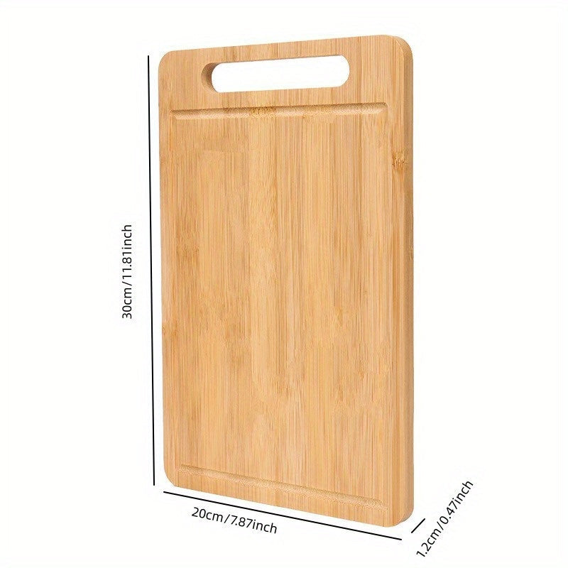 Bamboo Cutting Board with Juice Groove – Sturdy, Natural, and Ideal for Daily Use