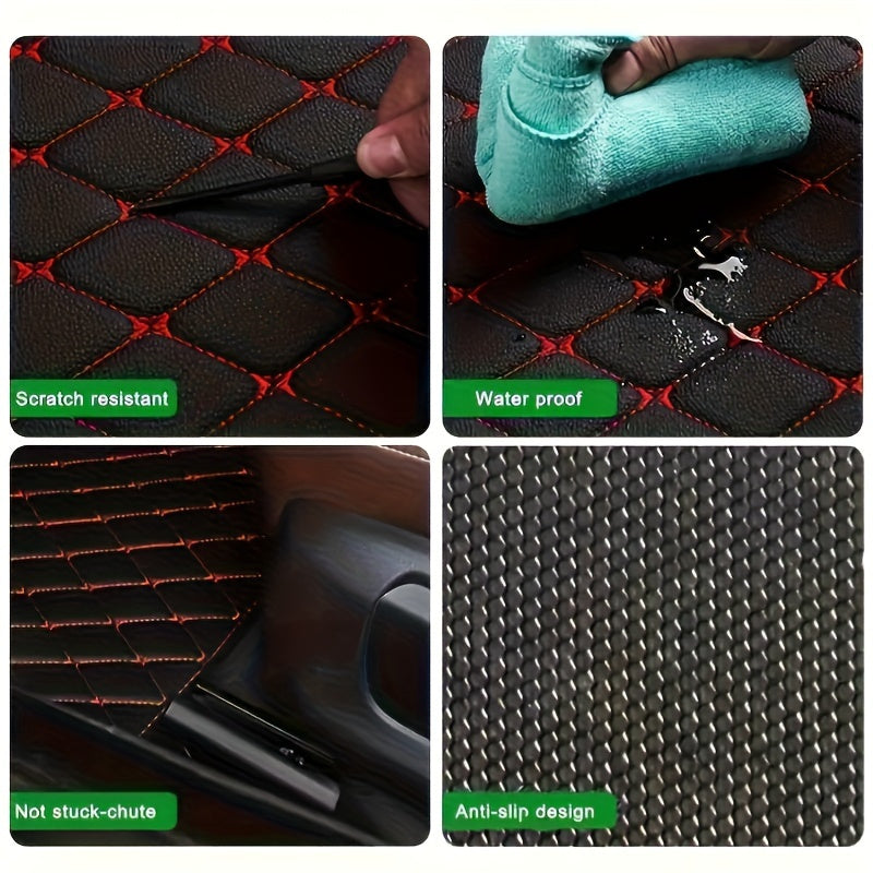 Luxury PU Leather Car Floor Mats – Durable and Easy to Maintain