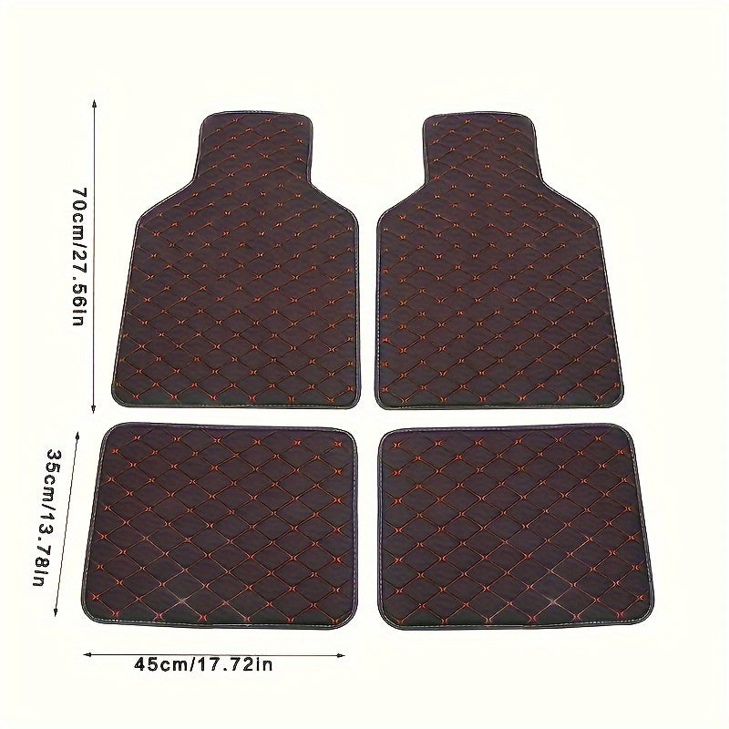 Luxury PU Leather Car Floor Mats – Durable and Easy to Maintain