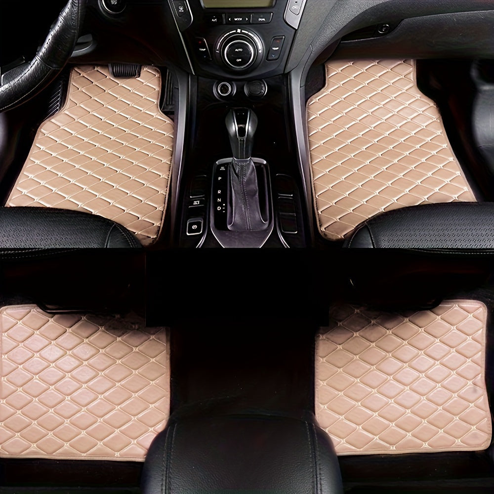 Luxury PU Leather Car Floor Mats – Durable and Easy to Maintain