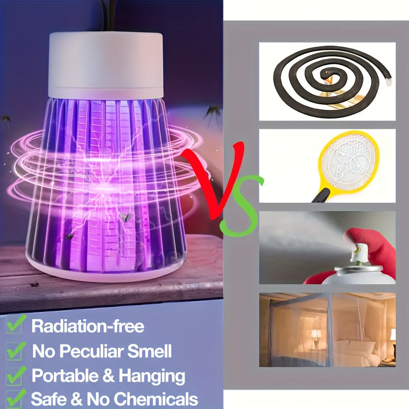 Rechargeable Mosquito Lamp – 360° UV Electric Shock Insect Killer