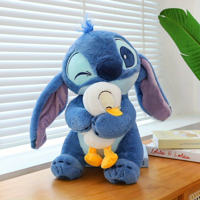Kawaii Stitch Plush Cuddle Toy - Cute Cartoon Sleeping Doll for Bedtime and Decoration