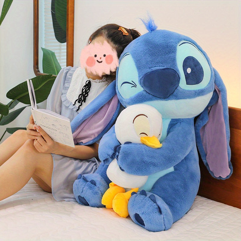 Kawaii Stitch Plush Cuddle Toy - Cute Cartoon Sleeping Doll for Bedtime and Decoration