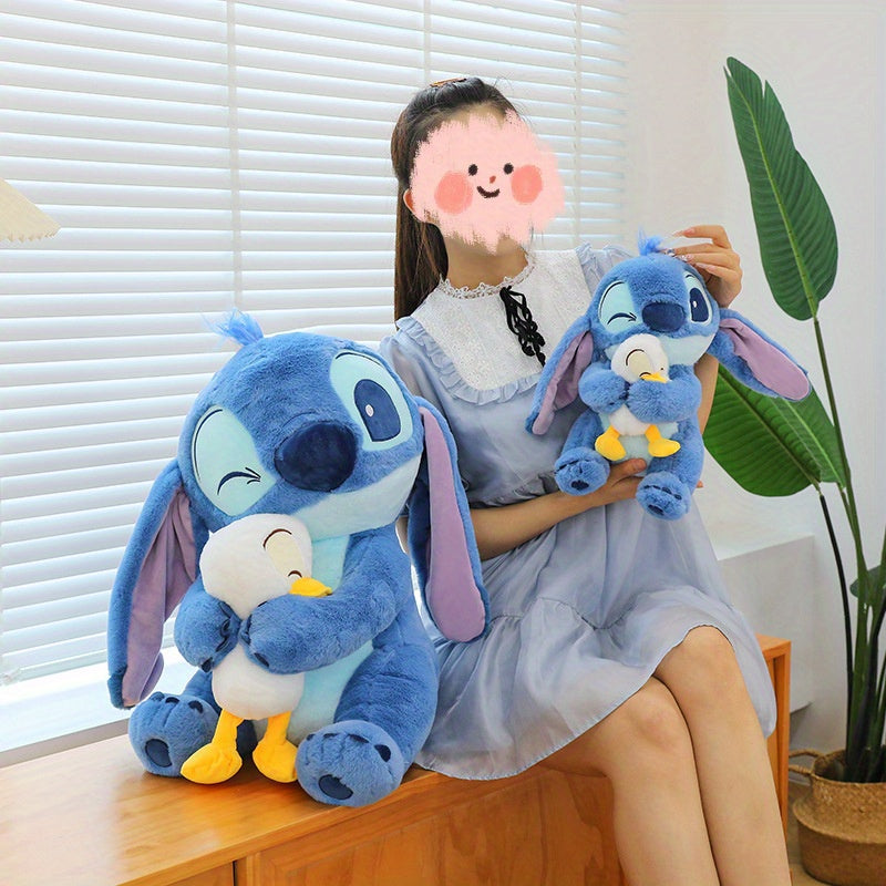 Kawaii Stitch Plush Cuddle Toy - Cute Cartoon Sleeping Doll for Bedtime and Decoration