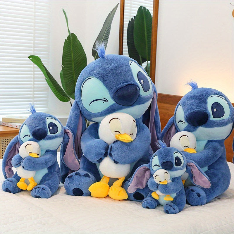 Kawaii Stitch Plush Cuddle Toy - Cute Cartoon Sleeping Doll for Bedtime and Decoration