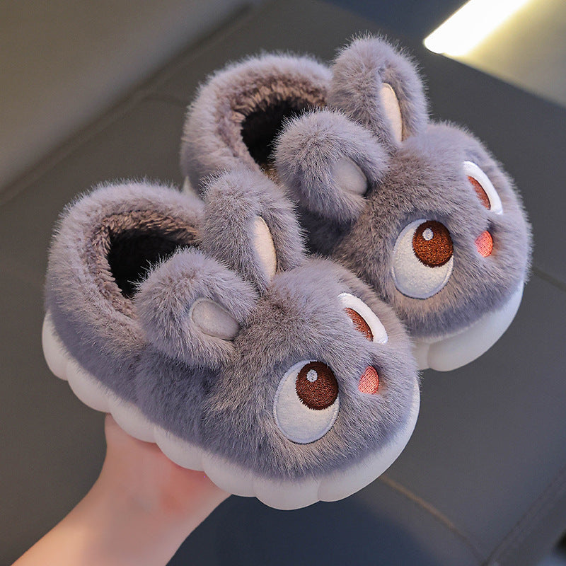 Plush Bunny Slippers for Kids - For Comfortable Winter Days