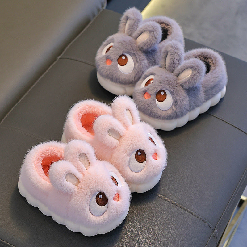 Plush Bunny Slippers for Kids - For Comfortable Winter Days