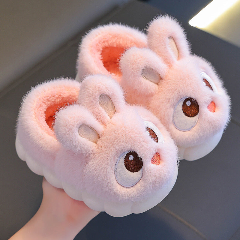 Plush Bunny Slippers for Kids - For Comfortable Winter Days