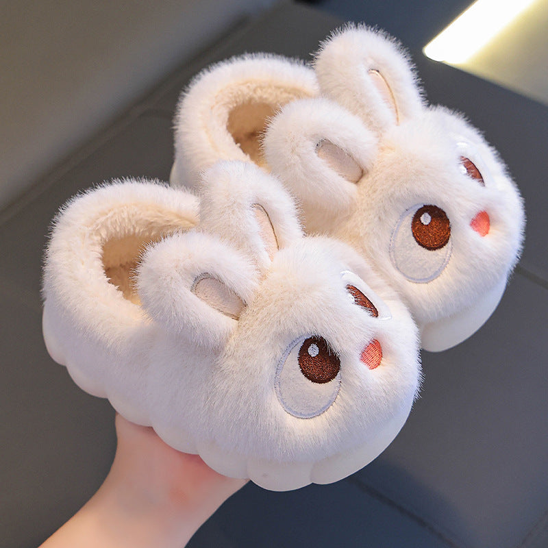 Plush Bunny Slippers for Kids - For Comfortable Winter Days