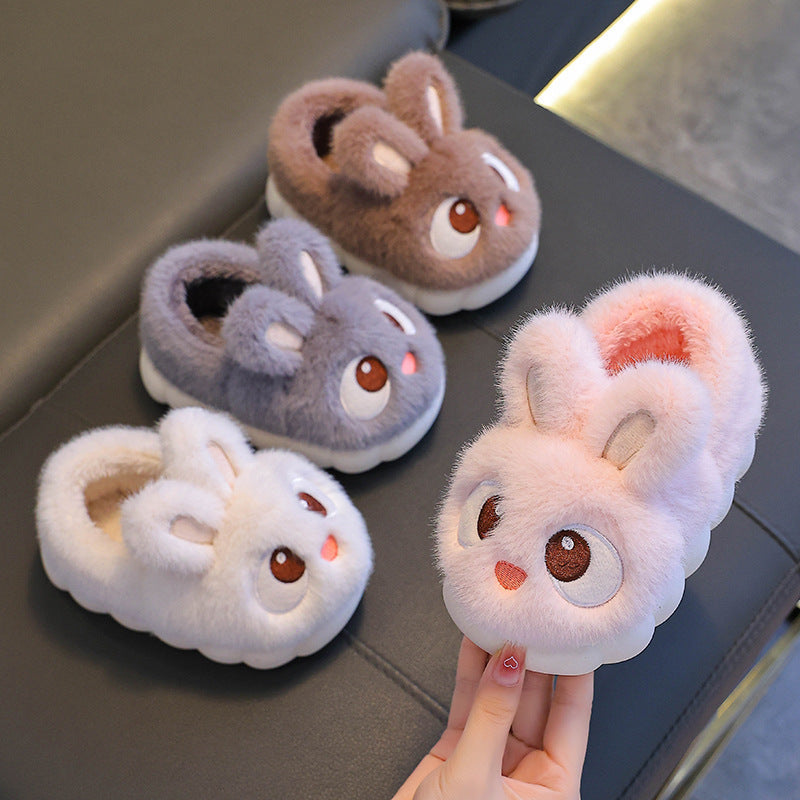 Plush Bunny Slippers for Kids - For Comfortable Winter Days