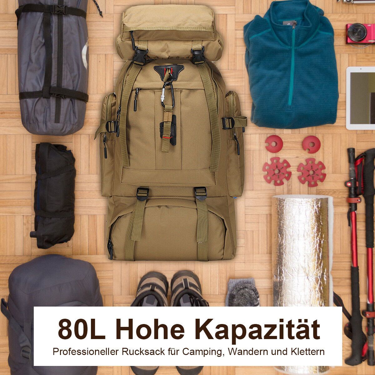 Explorer 80L Hiking Backpack – Sturdy and Versatile