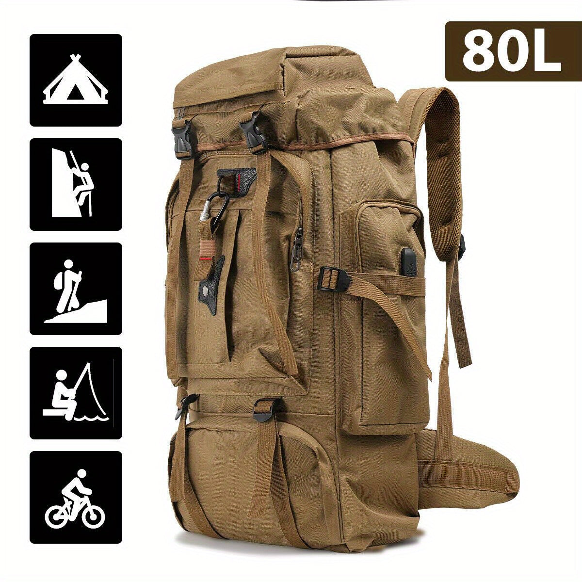 Explorer 80L Hiking Backpack – Sturdy and Versatile