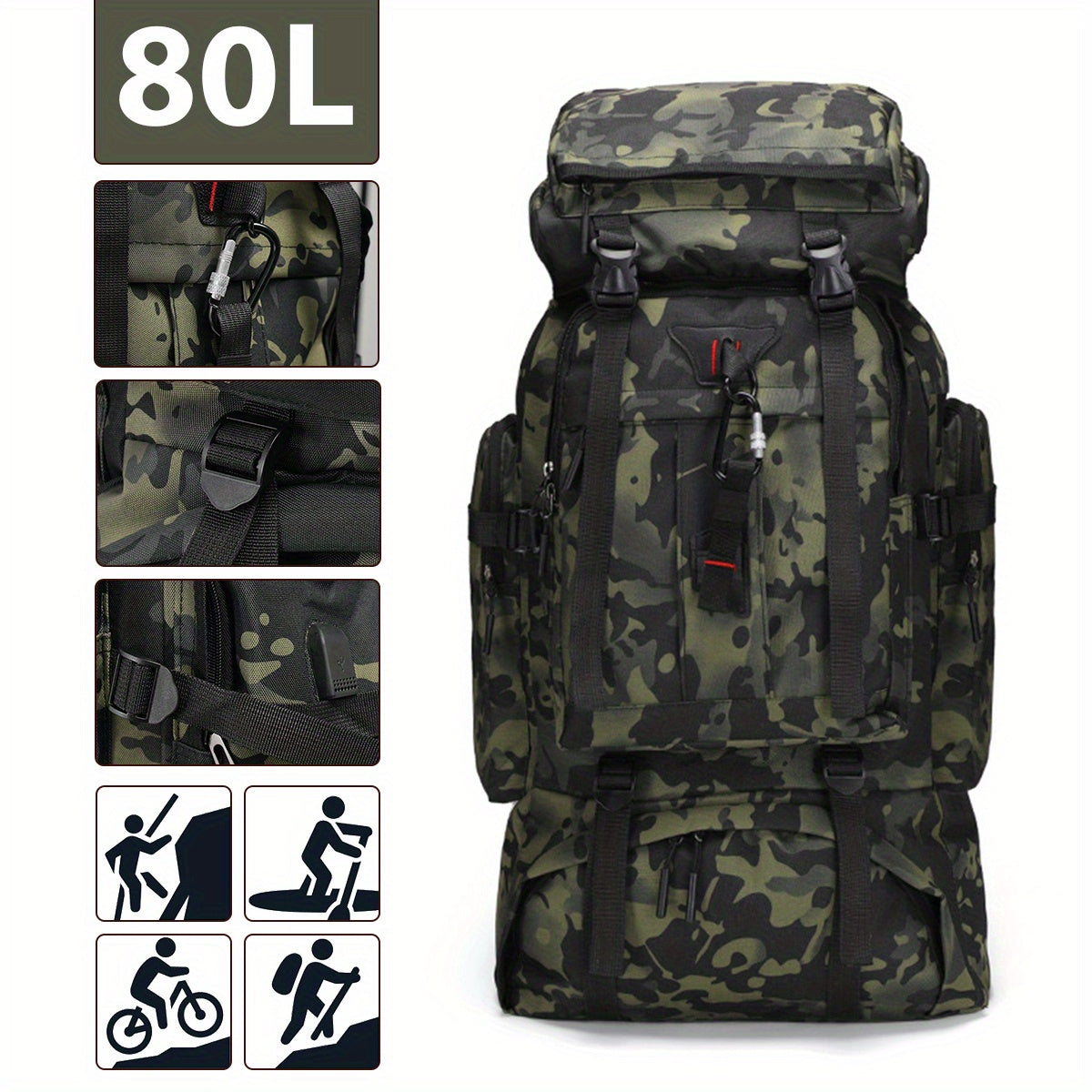 Explorer 80L Hiking Backpack – Sturdy and Versatile