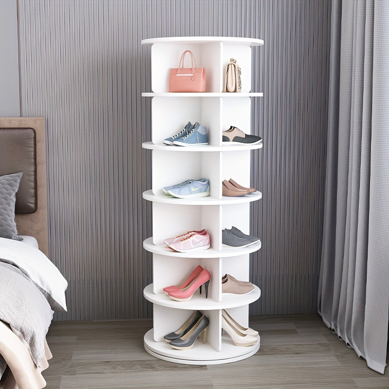 ShoeSpin 360° Rotating Shoe Rack - Space-Saving and Multifunctional