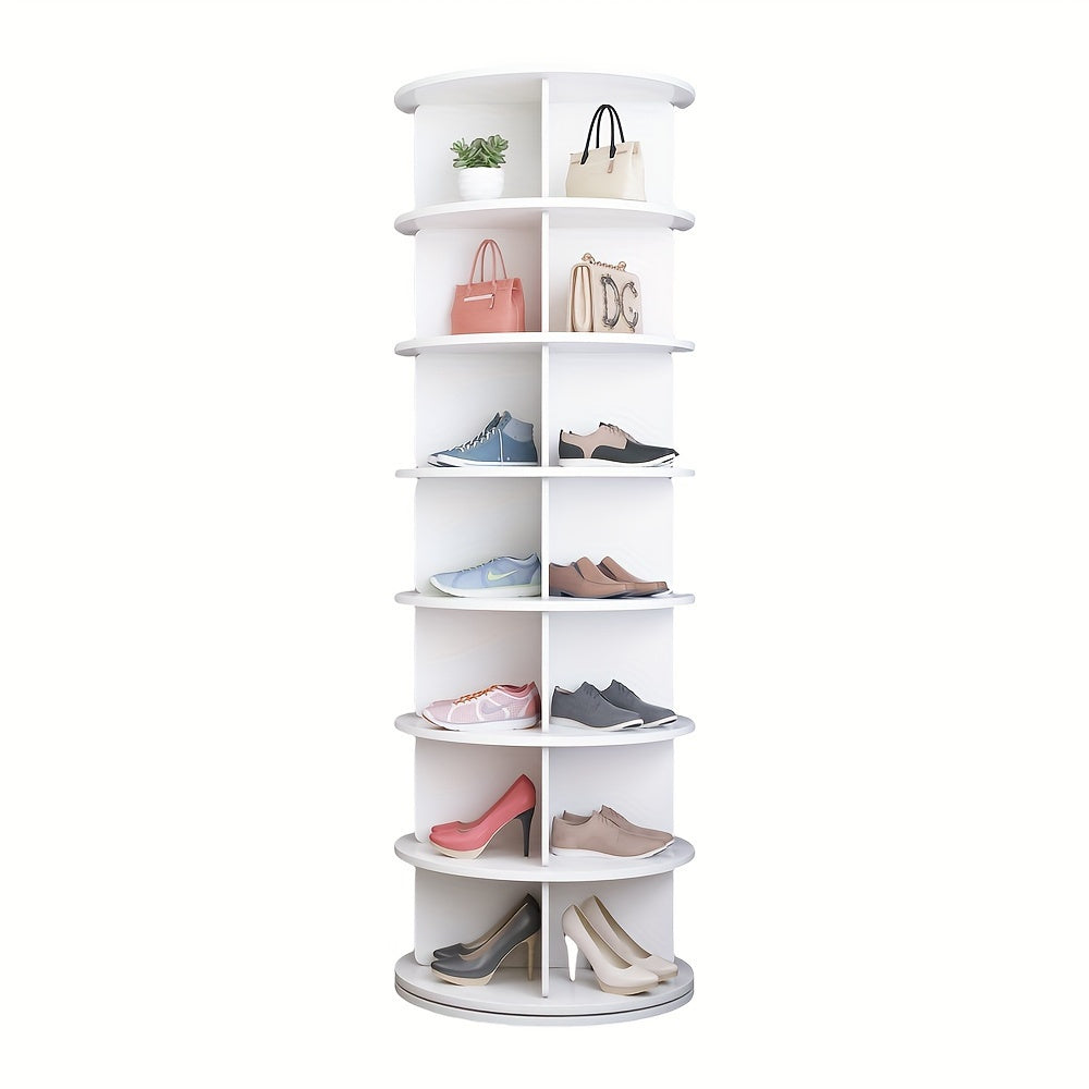 ShoeSpin 360° Rotating Shoe Rack - Space-Saving and Multifunctional