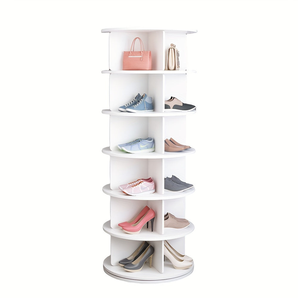 ShoeSpin 360° Rotating Shoe Rack - Space-Saving and Multifunctional