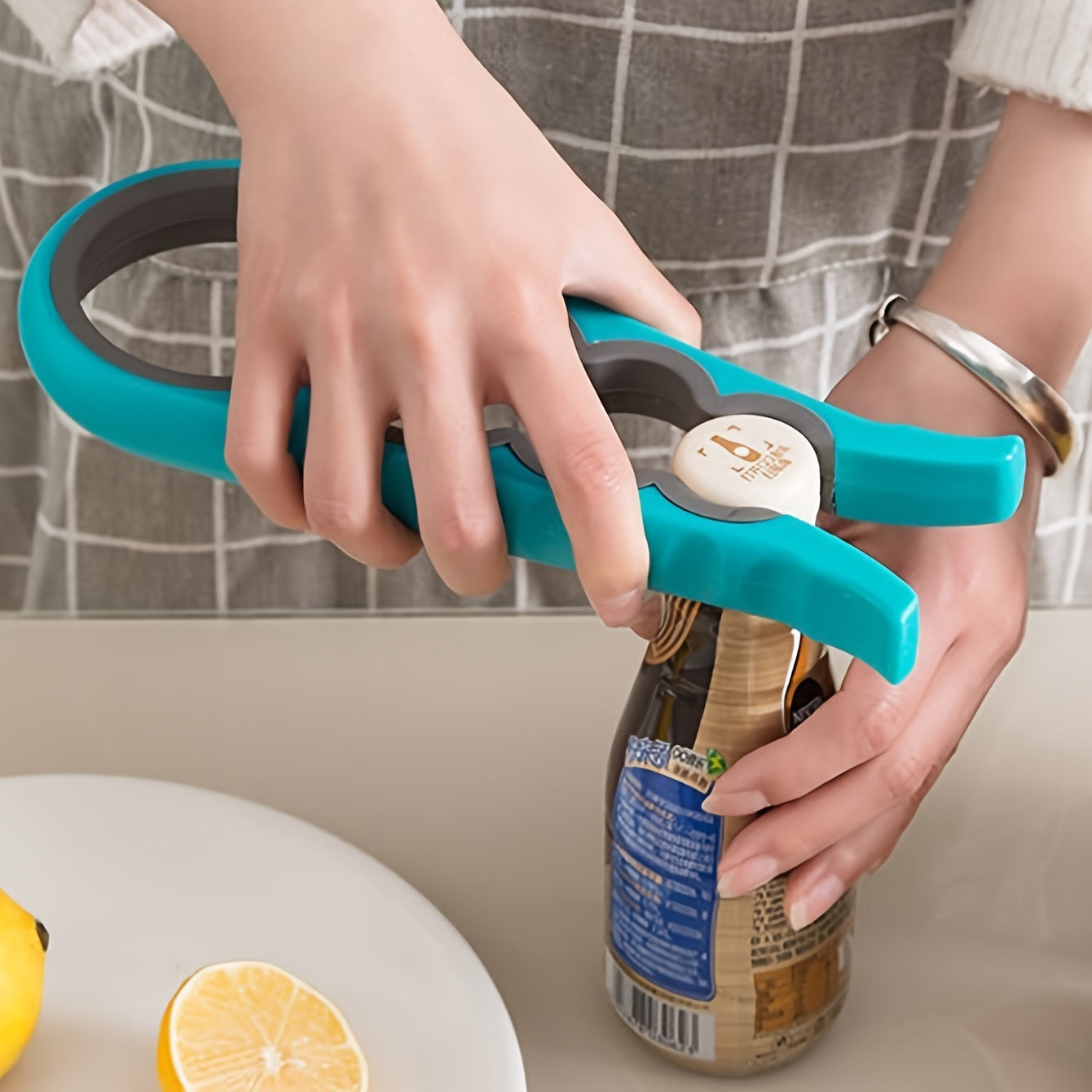 4-in-1 Multifunctional Bottle Opener – Convenient and Durable