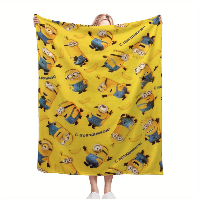 Minions Fleece Blanket - Soft & Warm Flannel Blanket for Kids