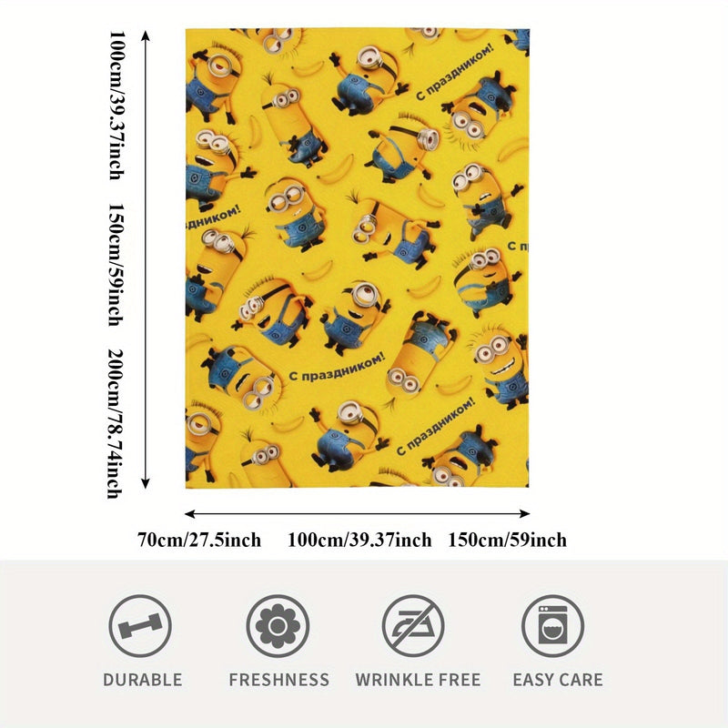 Minions Fleece Blanket - Soft & Warm Flannel Blanket for Kids