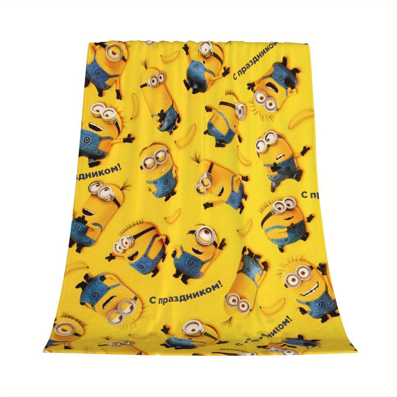 Minions Fleece Blanket - Soft & Warm Flannel Blanket for Kids