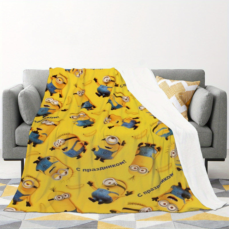 Minions Fleece Blanket - Soft & Warm Flannel Blanket for Kids