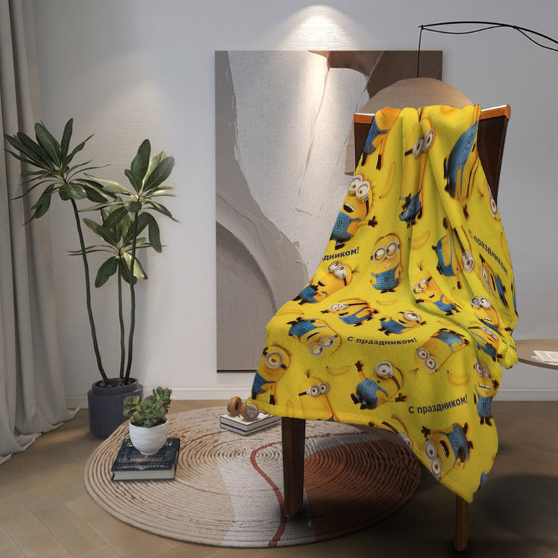 Minions Fleece Blanket - Soft & Warm Flannel Blanket for Kids