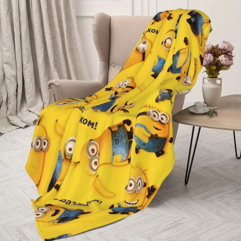 Minions Fleece Blanket - Soft & Warm Flannel Blanket for Kids