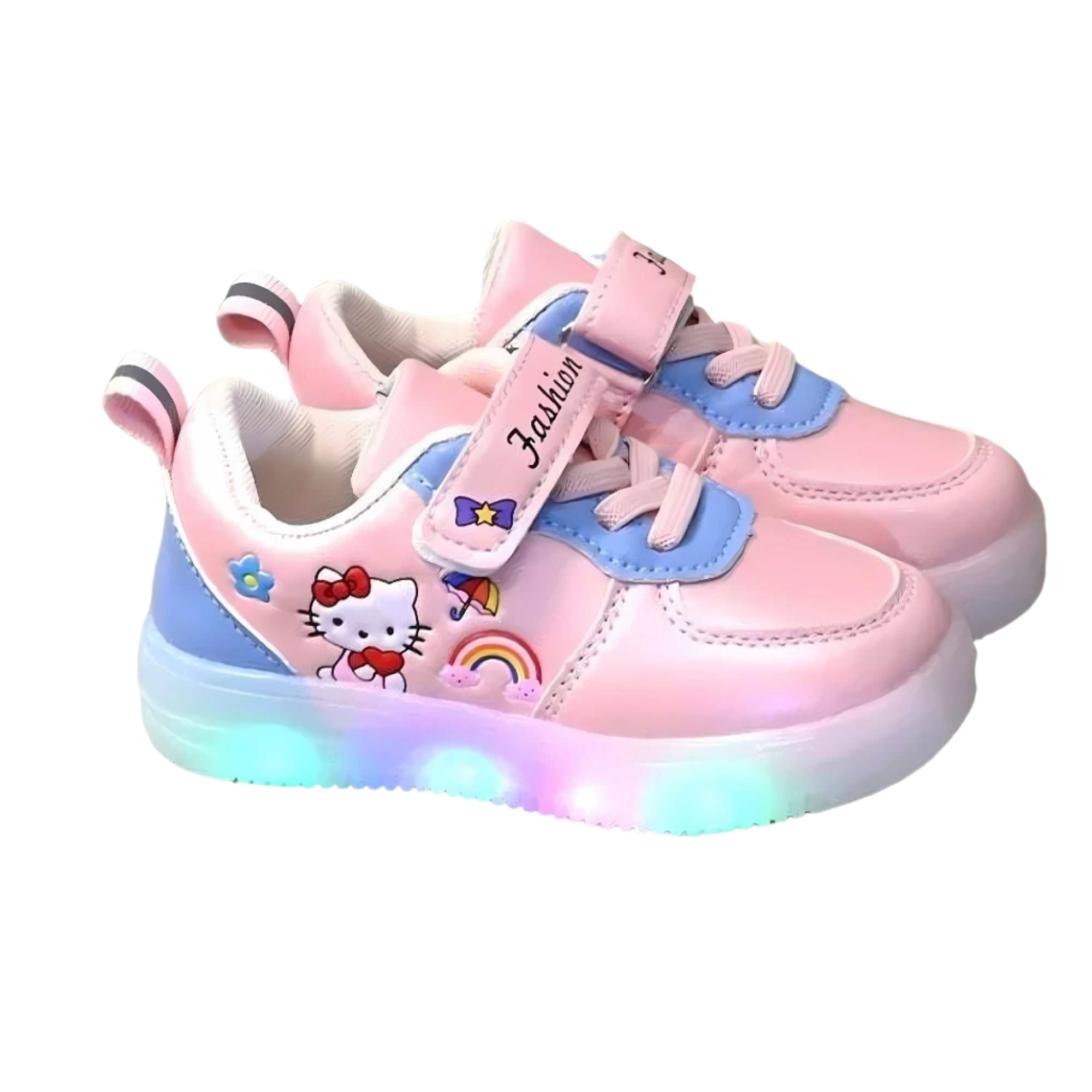 Hello Kitty Light-Up Sneakers - Fun and Colorful Shoes for Fashionable Girls
