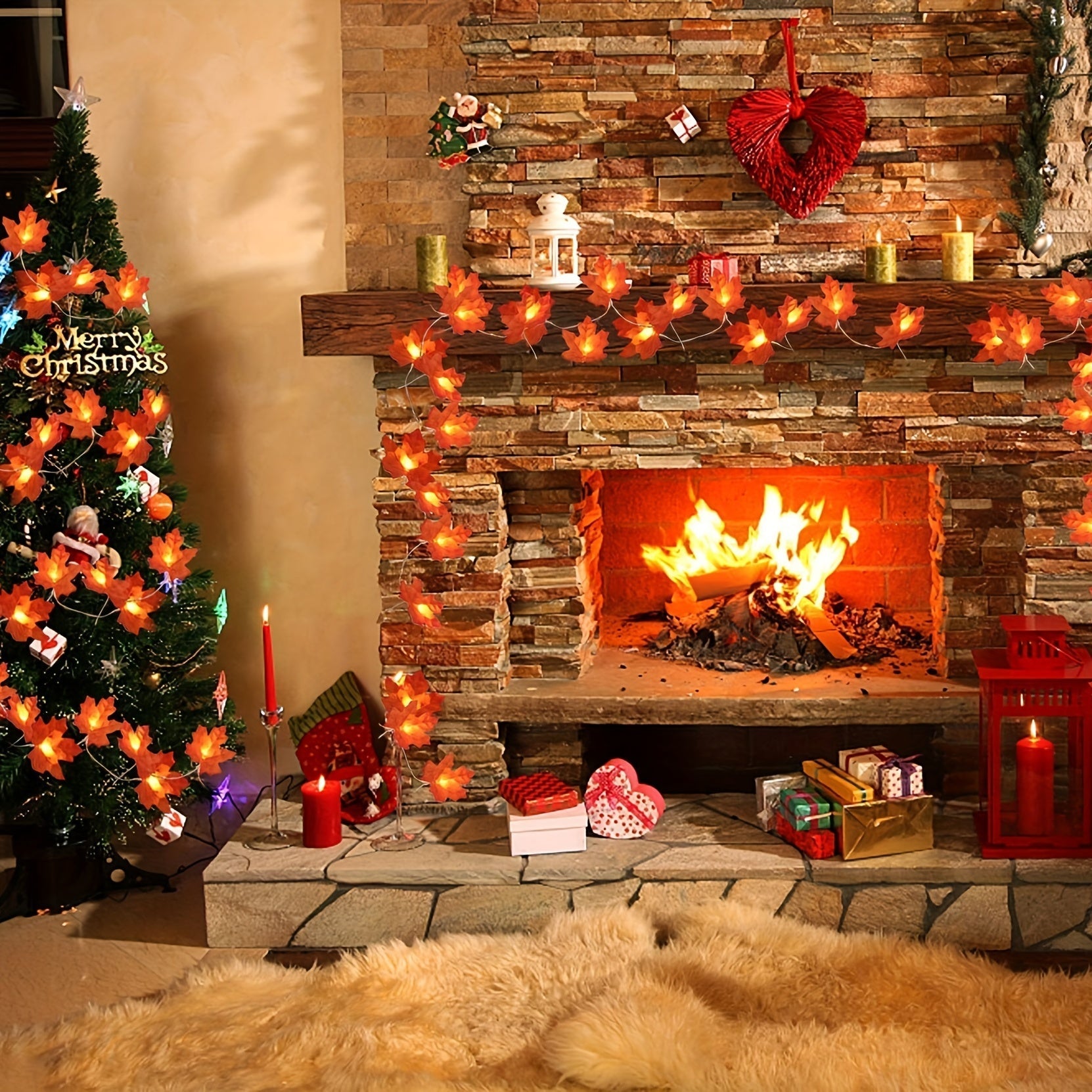 LED Leaf Light String – Warm Autumn Atmosphere for Home and Parties