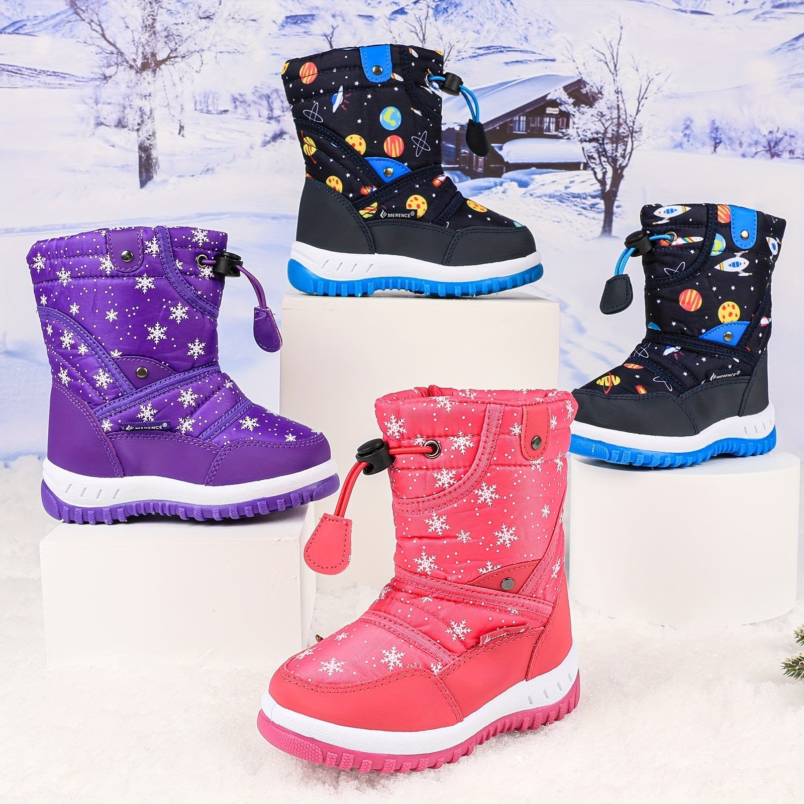 Cheerful Winter Boots for Children - Warmth and Fun in the Snow