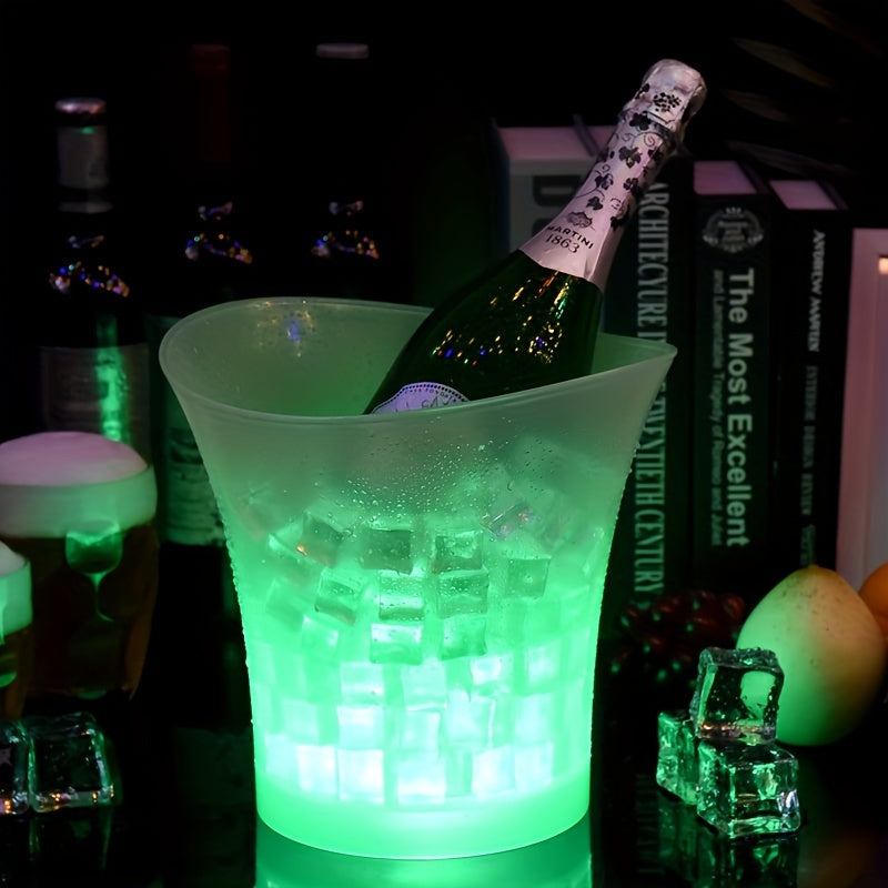 5L LED Illuminated Ice Cube Pail - Perfect for Champagne and Beer