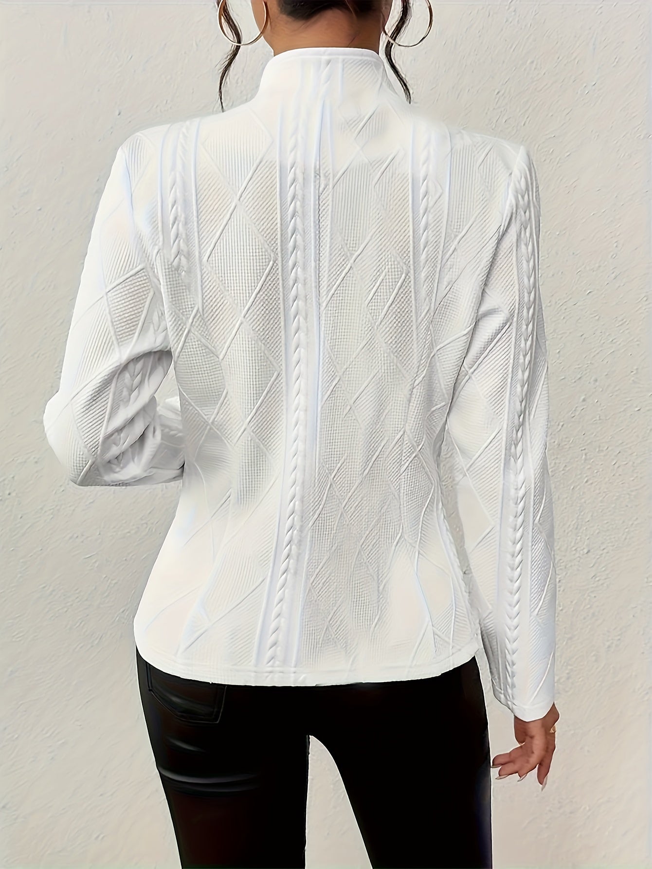 Sophia Woven Jacket - Stylish Fall/Winter Jacket with Buttons and Long Sleeves
