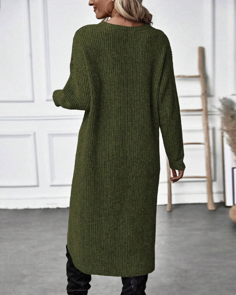 Lotte Asymmetric Knitted Dress – Elegant and Comfortable
