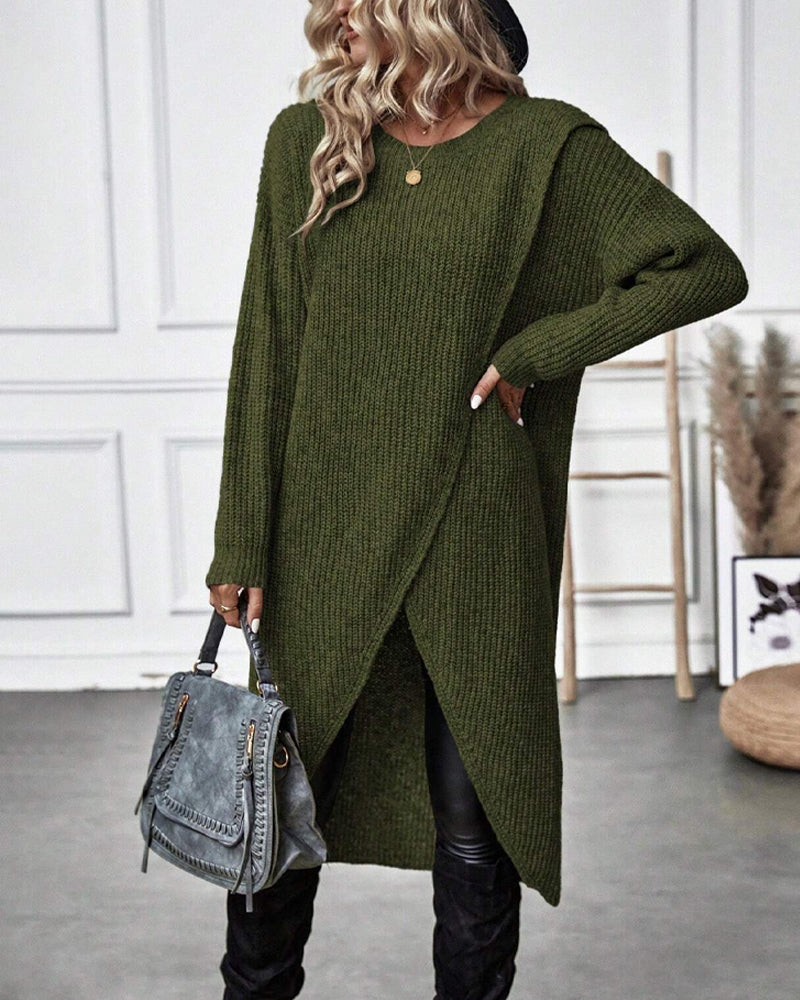 Lotte Asymmetric Knitted Dress – Elegant and Comfortable