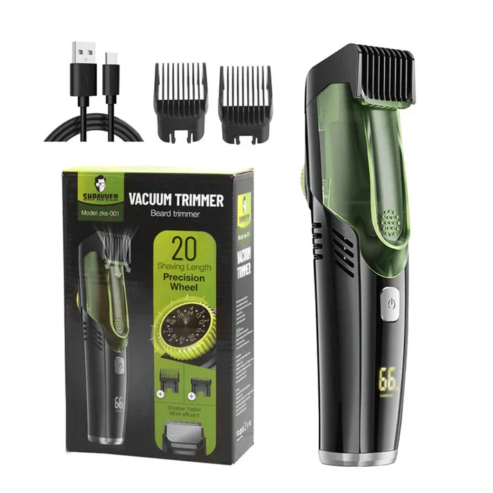 TrimMaster Vacuum Beard Trimmer - Wireless and Mess-Free Trim Comfort