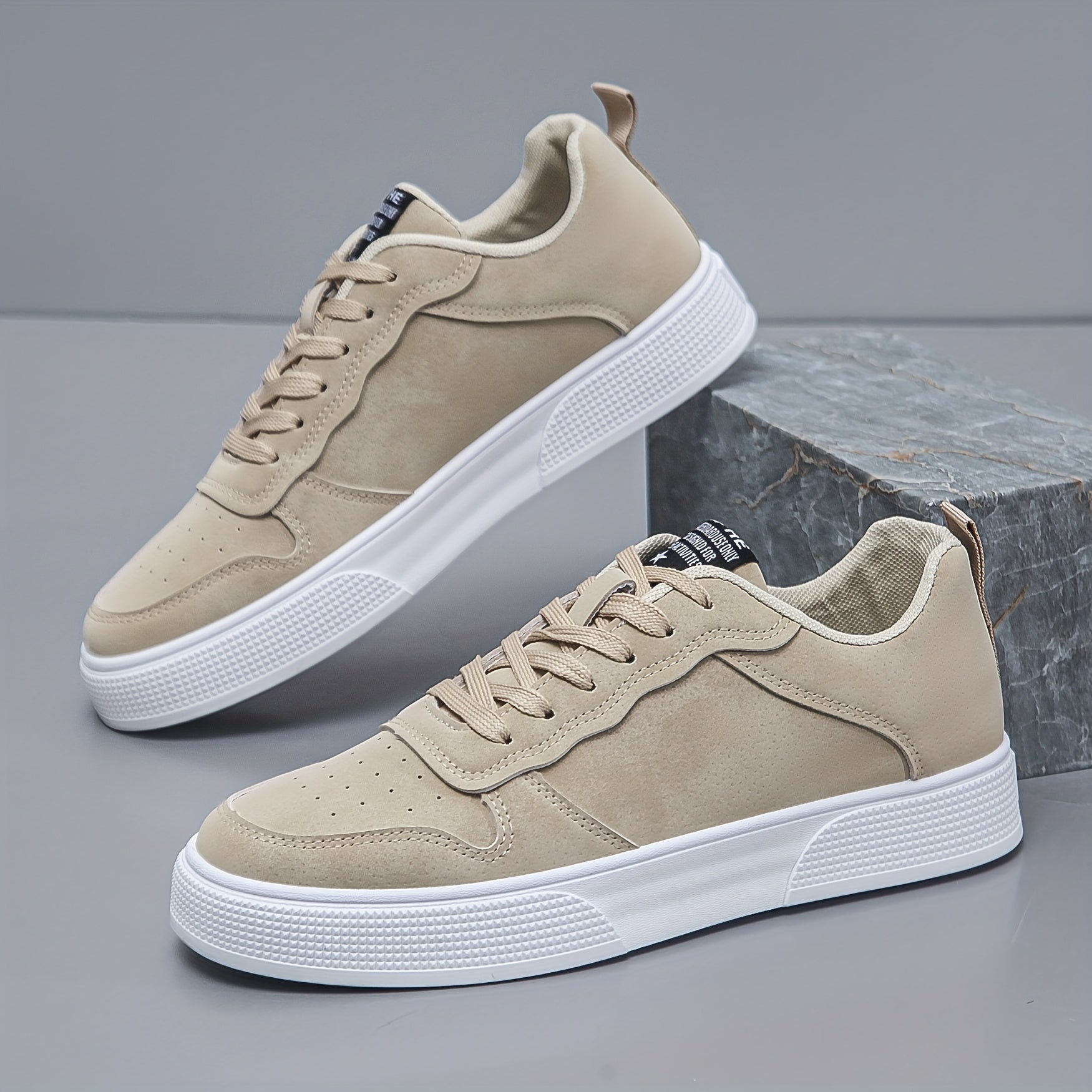 Men's Low-Top Sneakers – Comfortable and Durable with White PVC Sole