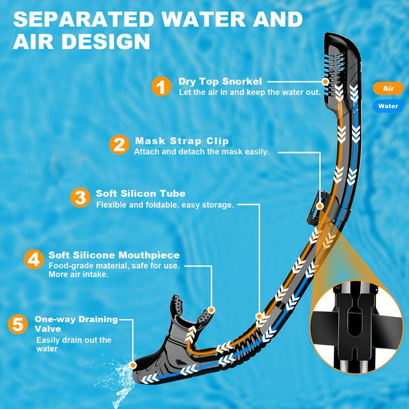 AquaClear Snorkel Set – Leak-Proof, Comfortable, and With Great Visibility
