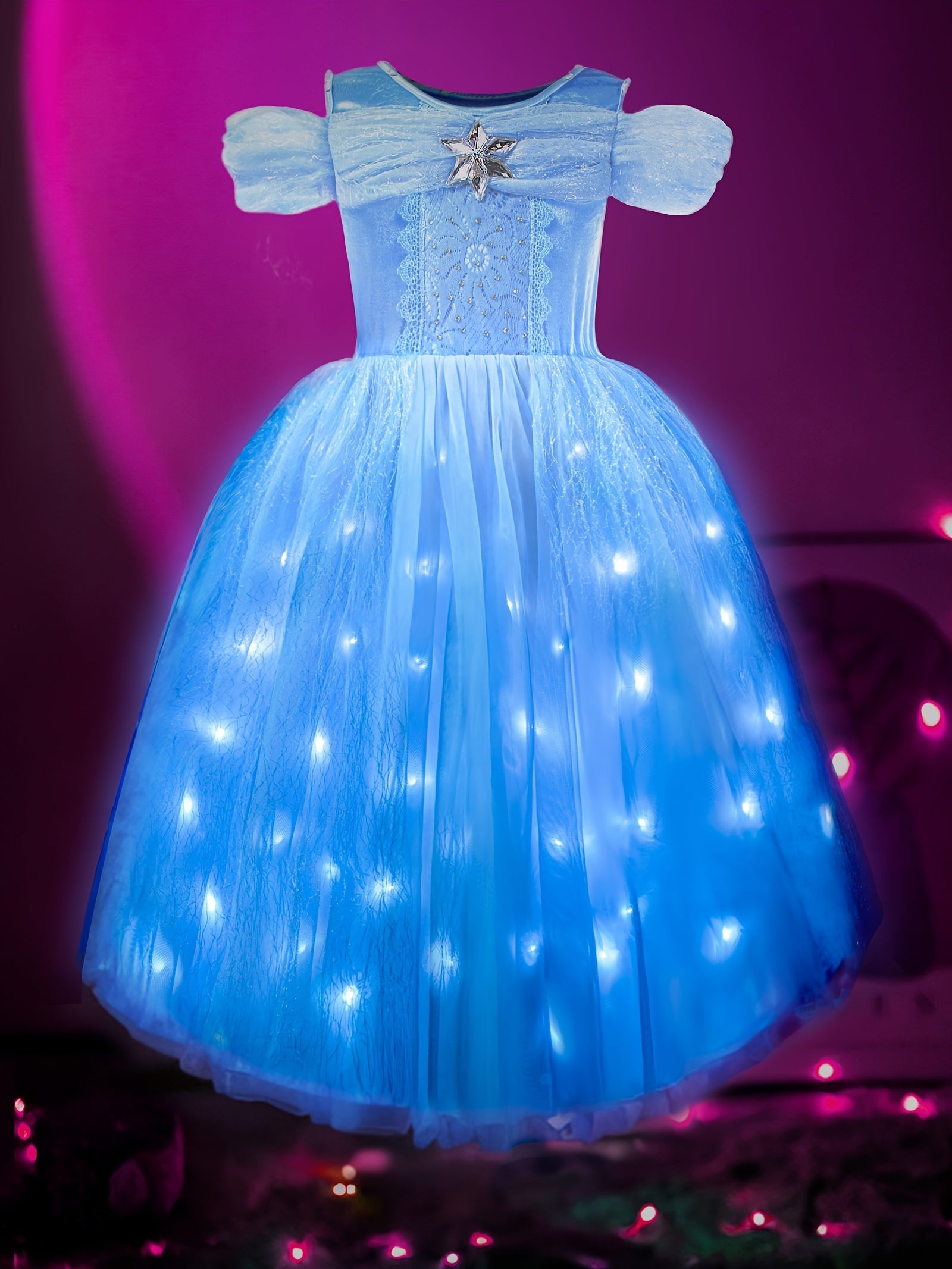 Magical LED Tutu Dress for Girls - Enchanting Festive Experience