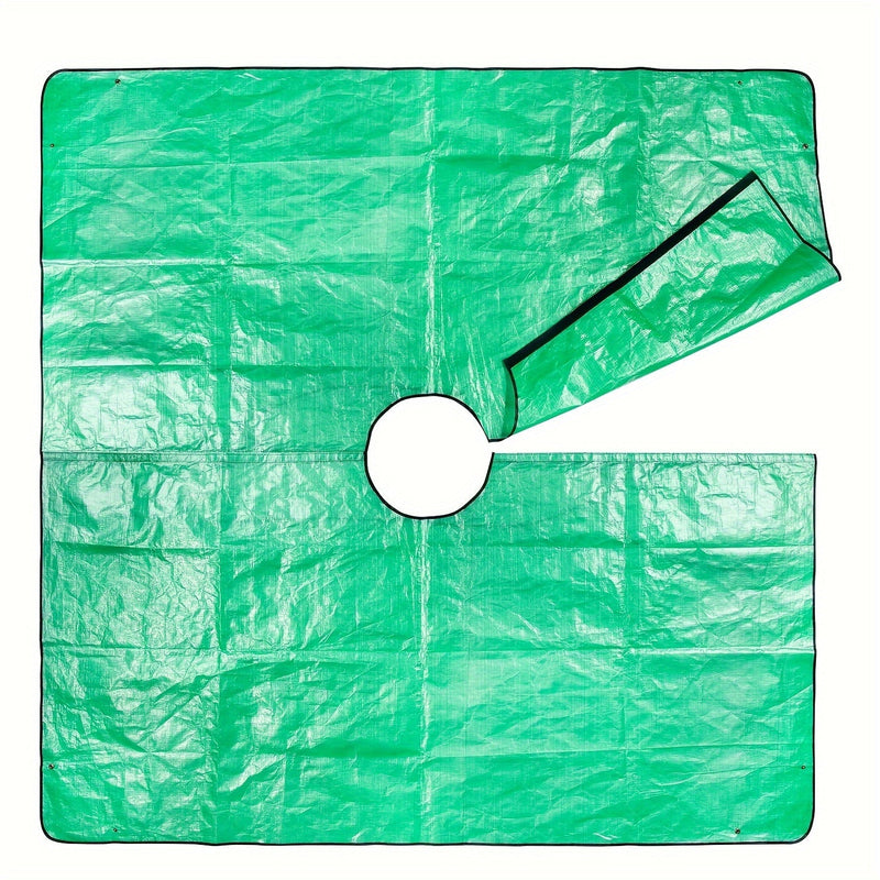 Large Garden Tarp with Tree Cutout – Waterproof, Reusable, and Perfect for Pruning Work
