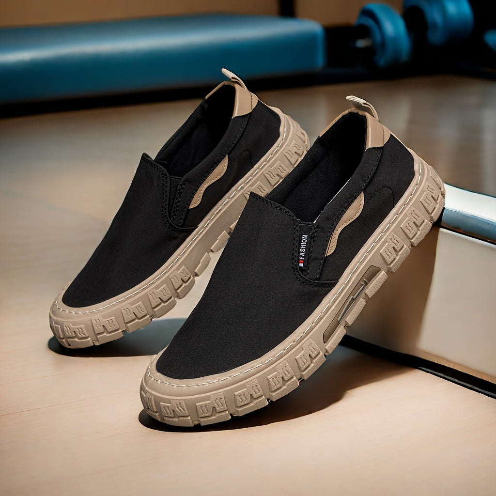 Solid Men's Casual Skate Shoes – Comfortable and Safe for Outdoor
