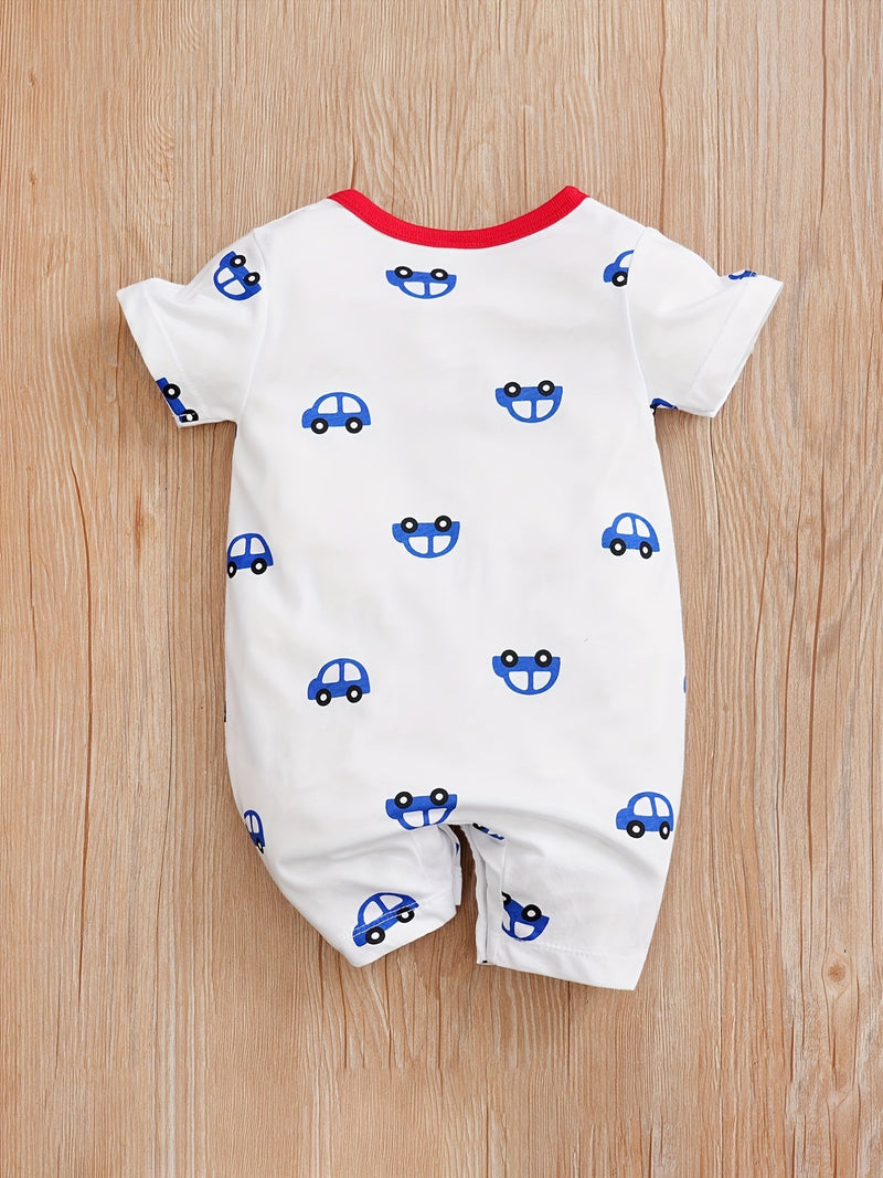 Playful Car Baby Romper for Babies – Perfect for Summer Adventures