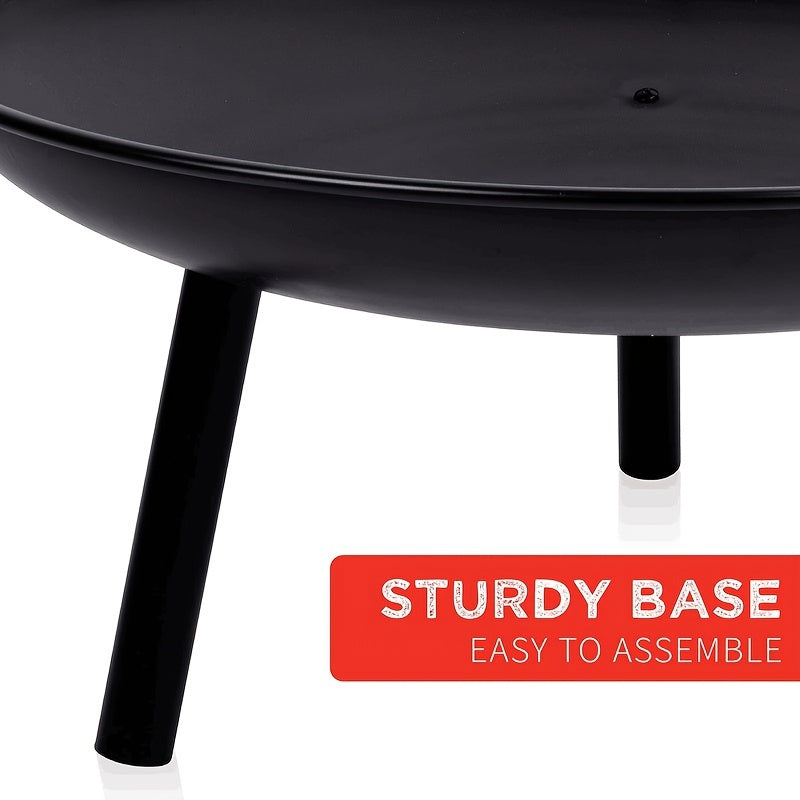 Cast Iron Fire Bowl – Ideal for Barbecue, Camping, and Garden Lighting