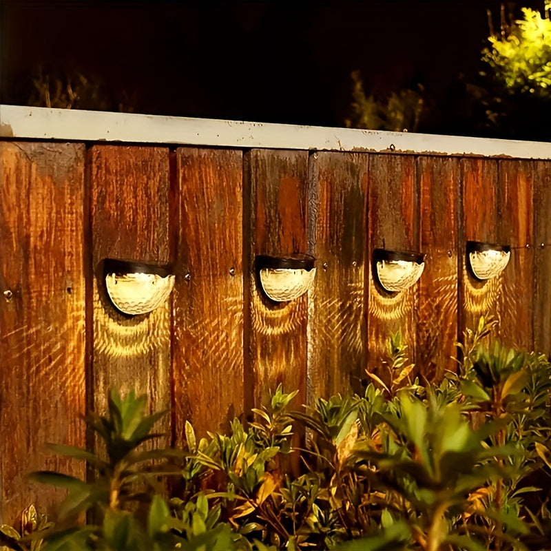 SolarGlow Semi-Round LED Fence Lighting – Elegant and Durable