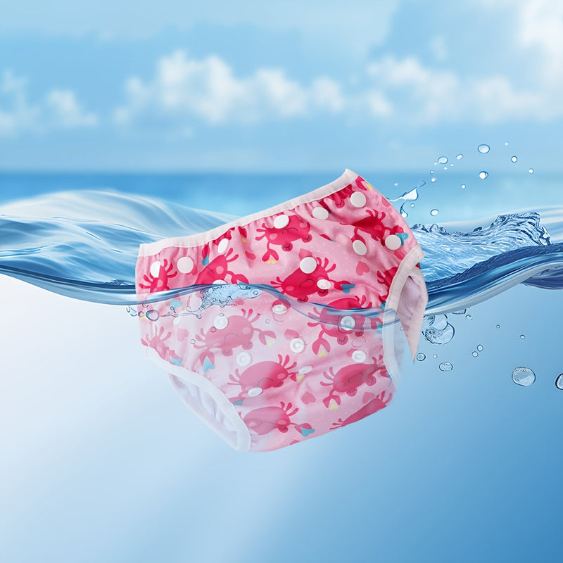 Adjustable Washable Swim Diaper for Babies – Leak-Proof with Fish Print