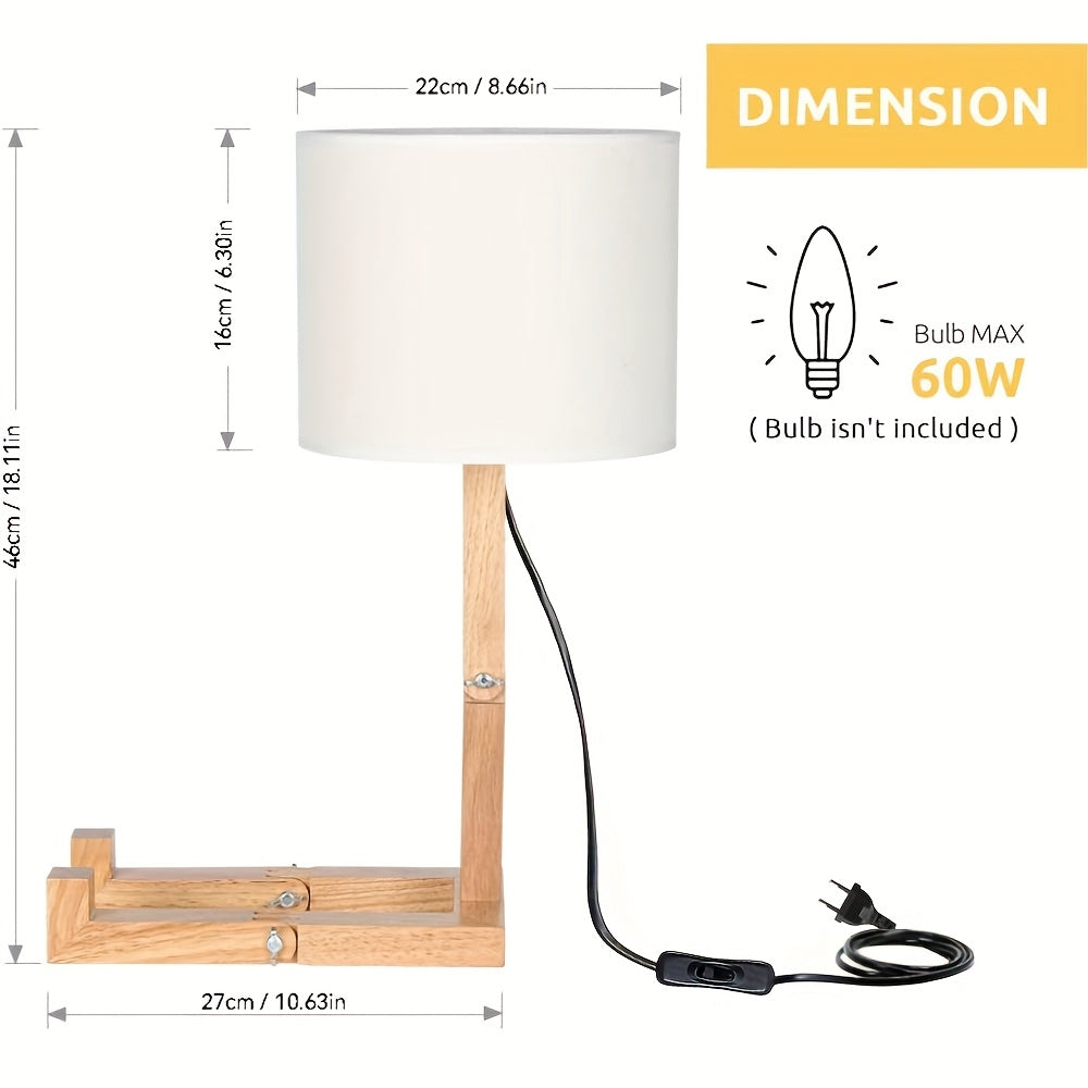 Modern Wooden Table Lamp – Flexible Design and Atmospheric Lighting