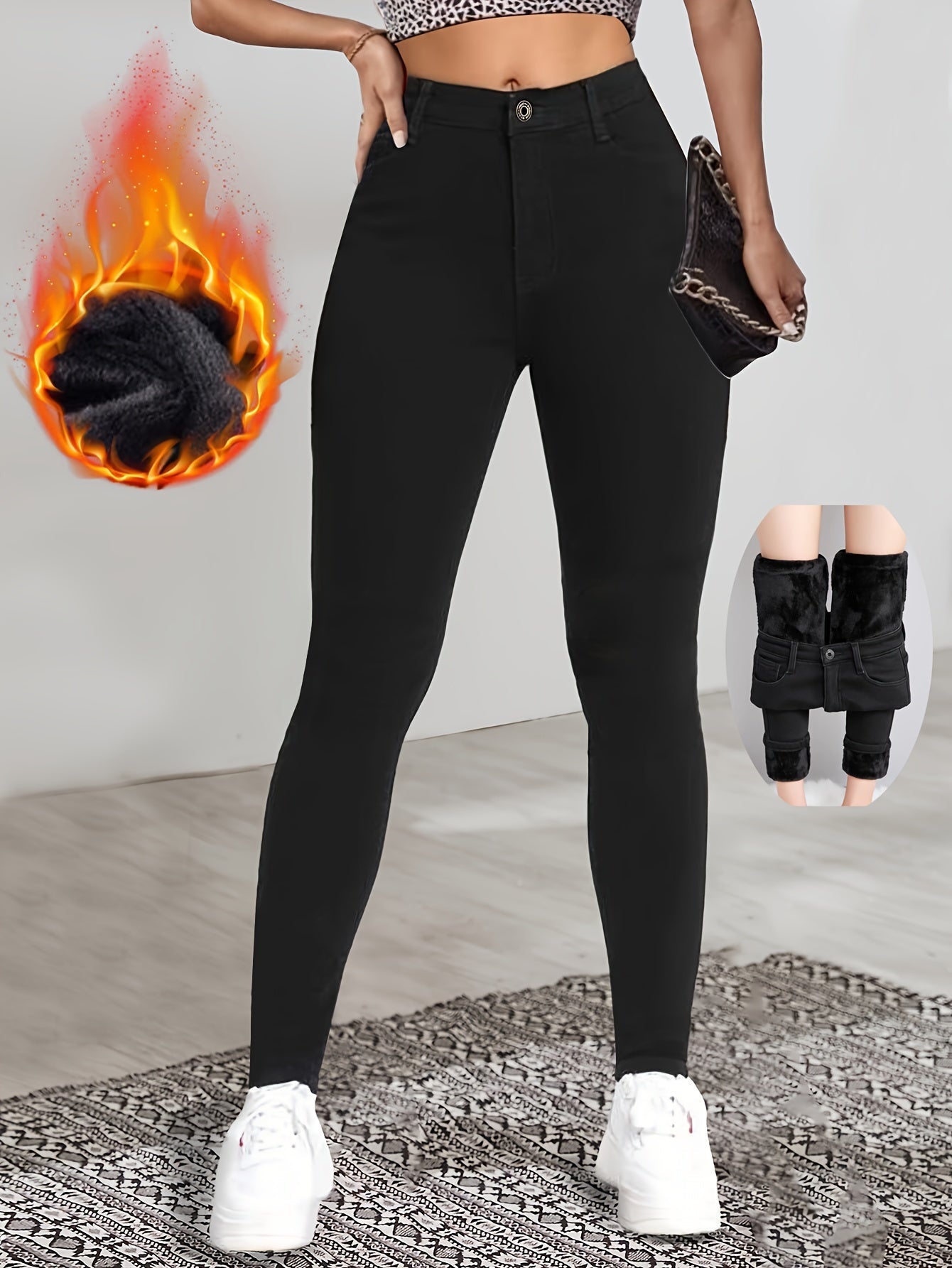 Lotte Warm Skinny Jeans - Comfortable and Stylish for Cold Days