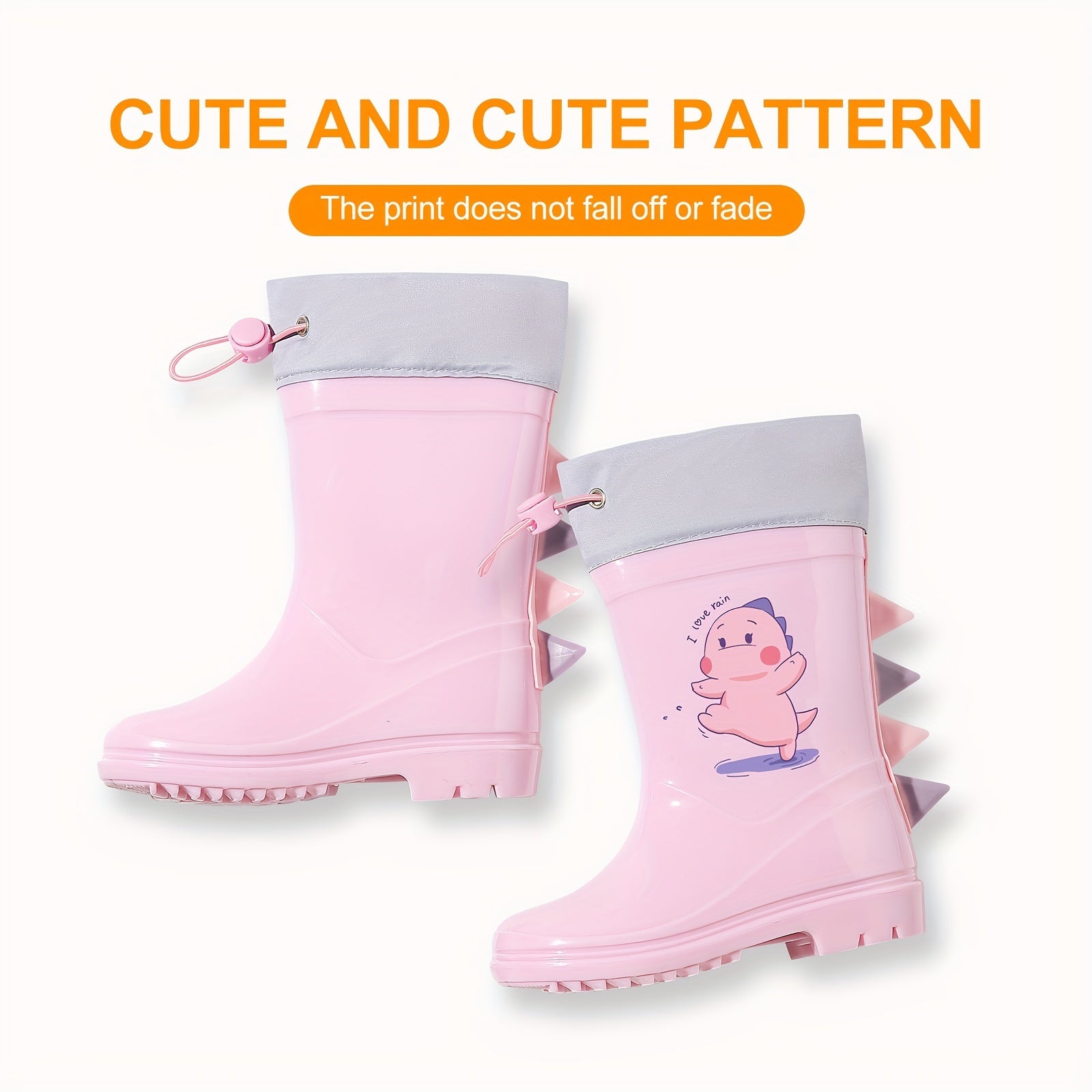 Dino Splash Children's Rain Boots - Playful Protection for Rainy Days