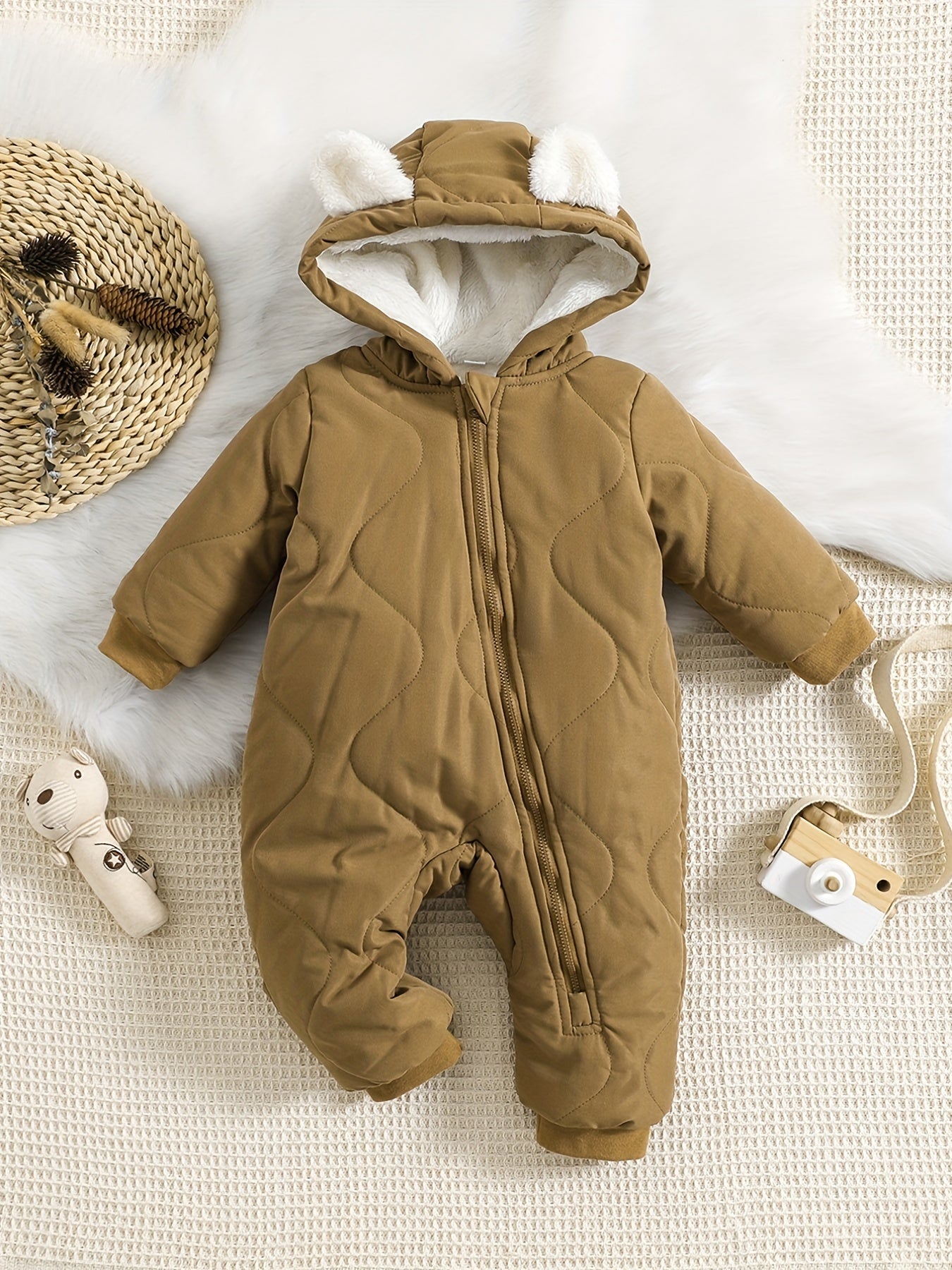 Luca Hooded Romper for Babies - Warm and Cute for Outdoor Adventures